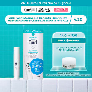 Son Dưỡng Môi Cấp Ẩm Chuyên Sâu Curel Intensive Moisture Care Moisture Lip Care Cream 4.2g Không Màu