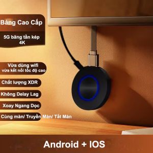 Thiết Bị Kết Nối HDMI Không Dây 5G 4K WiFi Cho i-OS Android Laptop Thiết bị hỗ trợ live stream