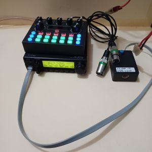 PAKET PTT BOX SOUNDCARD V8S TO MIXER AUDIO UNTUK RIG ICOM IC2100H 2200H 2300H