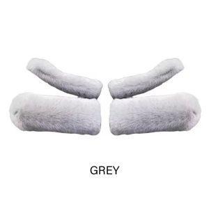 Winter Plush Handlebar Covers Warm Non Slip Gloves Mitts for Electric Scooter Motorcycle Tricycle Windproof Grip Hand Protection Winter Handlebar Plush Cover Practical Easy Installation Bicycle Grip Sleeves Hairy Soft Motorcycle Handle Protective Cover