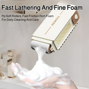 Soap Foaming Box Laundry Brush Two-in-One with Roller Free Hands Shoe Brush Multifunctional Soap Drain Storage Box免手搓带刷子起泡肥皂盒