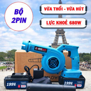 Máy Thổi Hút Bụi Dùng Pin Chân Phổ Thông Boshun Bộ Đầy Đủ 2PIN Công Suất 680w 2 Chức Năng