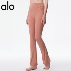 AL0-yoga Autumn Winter Yoga Pants Women Flared Sports High Waist Leggings Pilates Yoga Outerwear Casual Fitness Long Pants  -ALO