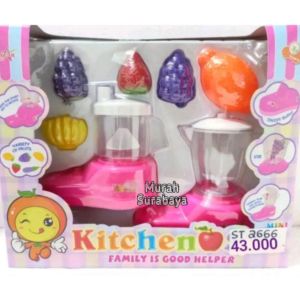 Mainan Funny Blender Kemasan Dus Ukuran Sedang Mainan Anak Terbaru ST 2666 |  Terbaru Blender Juicer / Buah Buahan Set Lengkap Kitchen Mini Menggunakan Baterai | Permainan Alat Dapur Perempuan Blender Bahan Plastik
