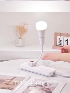 [7.1 Ten Thousand People Praise ]LED With Switch Universal Socket Wall Lamp Household Energy-saving Screw Bulb Lamp Holder Bedroom Bedside Plug-in Night Light
