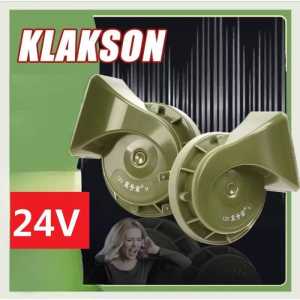 24V 12V Klakson Mobil Siput Super Keras High Grade Car Horn Waterproof klakson kejut seruling tinggi dan rendah nada ganda sirene listrik 24V tahan air modifikasi universal