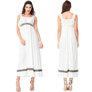 Halloween Costume Female Greek Goddess cosplay Arab Medieval Ancient Rome Couples White Dress