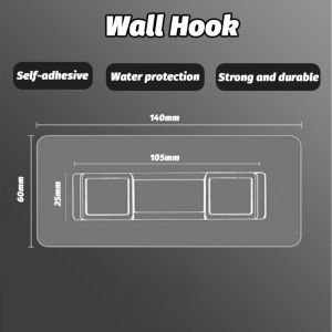 Self-Adhesive Hanging Bracket Wall Mounted Rack Fixing Patch Firmly / Stably Bonded Strong Hook Rack