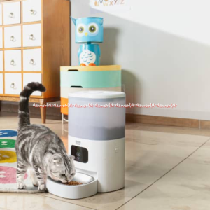 Krisbow Sync 4L Alat Tempat Makan Hewan Kucing Anjing Smart Putih Bisa Kontrol Koneksi Connect Hp Smart Phone 4Liter Kris