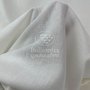 ผ้าไลโอเซลล์ ลินิน Lyocell Linen มีลายทอเส้นใยในตัว เนื้อนิ่ม ระบายอากาศได้ดี ขนาด 1 หลา