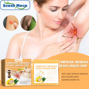 South Moon Ginger Lymph Soap Ginger Lymph Drainage to Remove Big Belly Firmen Skin and Shape Skin Lymphatic Drainage Ginger Soap Natural Organic Ginger Shower Gel Relieve Vein Body Cleaning Firming Shaping Slimming Detox Soap