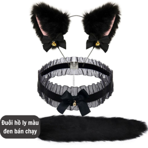 [Có ốc inox] Đuôi cáo Cosplay Đồ Chơi Bộ Cosplay Đuôi Cáo Có Thể Gắn Trực Tiếp Phụ Kiện Dây Đeo Tóc Vòng (Lông Dài/Xù)
