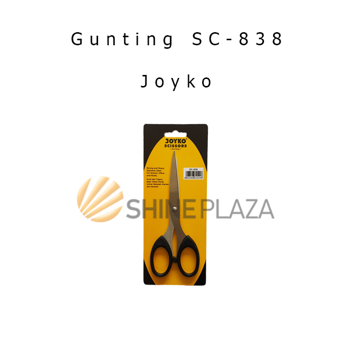 Gunting Sedang Joyko SC-838 - Stainless Scissors Pemotong Kertas Kuat ...