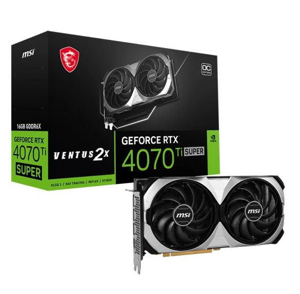 VGA (การ์ดแสดงผล)MSI GEFORCE RTX 4070 TI SUPER 16G VENTUS 2X OC - 16GB GDDR6X การรับประกัน3 ปี