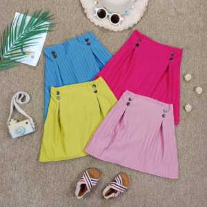 ROK ANAK PEREMPUAN SKIRT KOREA FASHION VARIASI 4 KANCING BAHAN KNIT HORNET