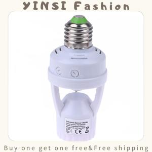 YINSI 1Pc AC100-240V E27 Socket Converter With PIR Motion Sensor LED Lamp Base Intelligent Switch Light Bulb Lamp Holder