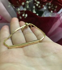 Lắc tay love dream có dây chỉnh kích thước titan không rỉ phong cách thời trang Hàn Quốc hiện đại Lemi Accessories