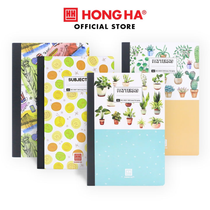 Sổ vở bìa bồi cứng 200/260/300/360/400/420 trang kẻ ngang A4 Hồng Hà ...