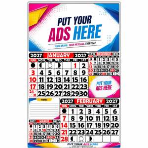 A3 Personalized Wall Calendar 2027 | Custom Photo & Business Calendar | Personalized Wall Calendar for Home Office & Business