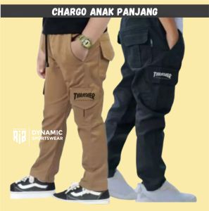 Celana Panjang Cargo Anak Laki-Laki 1-13 Tahun Katun Drill Korean Style Terlaris Terbaru
