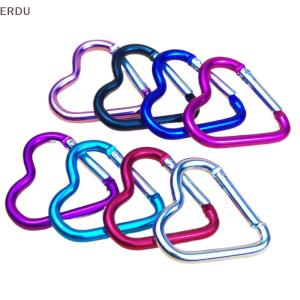 💖【Special price】💖ERDU Carabiner Clips Heart-shaped Carabiner Hooks Compact Quick Link Snap Hook Clips Strong Load-bearing Key Holders Camping