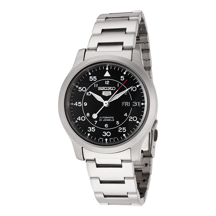 Đồng hồ nam dây thép Seiko SNK809 (Đen) Đồng Hồ Quartz Seiko 12