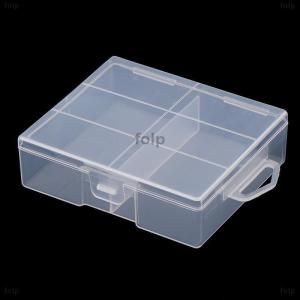 [COD] folp 1pc Transparent Battery Storage Box For AA Batteries Plastic Organizer With Hardware Accessories And Clear Divider With Cove