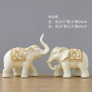 Elephant Figurines Pair High-end Creative Home Living Room Decorations Ornaments