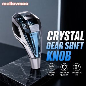 Gear Shift Knob Clear Acrylic Crystal Style Universal Fit Toyota Mitsubishi Smooth Grip Interior Upgrade Car Accessory