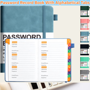 Password Record Book With Alphabetical Tabs Password Organizer Notebook Address Book Journal Notebook