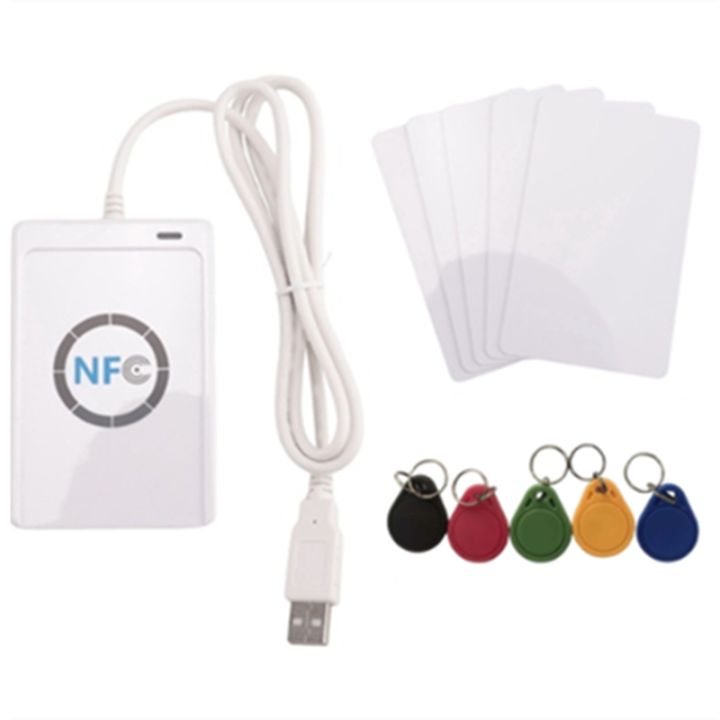 ACR122U NFC RFID Reader for S50 13.56MHz UID USB Smart Card Writer ...