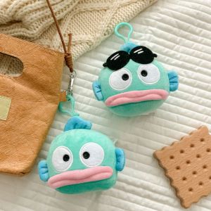JACOOEQU Cartoon Plush Hangyodon Keychain Cute Japanese Style Merman Bag Pendant Fashion Kawaii Hangyodon Pendant Backpack Decor