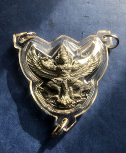 Pendant Necklace (Supreme Authority Success & Business Wealth) Thai Amulet Garuda & LP Wahn Rian 神鹰配龙婆弯权威招财泰国佛牌