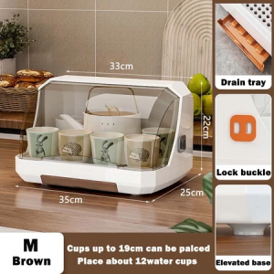 Multifunction Cup Holder Cup Dish Drainer Baby Bottle Storage Box With Cover Dustproof Drainer rack
