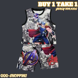 【BUY1 TAKE1】Avengers Character Terno Basketball Jersey for Kids (HULK/THOR) 2-8YRS OLD