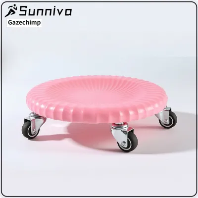 Gazechimp Multi-Directional Abdominal Training Slider Swivel Core Training Slider with Wheels Textured Ab Workout Equipment Compact for Home Gym Living Room