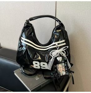 BJ65586 - BLACK AS PICTURE - TAS BAHU SHOULDERBAG PITA SLEMPANG HANDBAG TAS WANITA FASHION IMPORT MODIS ELEGAN TERMURAH TERLARIS TERBARU TAS BATAM ZCJ5586