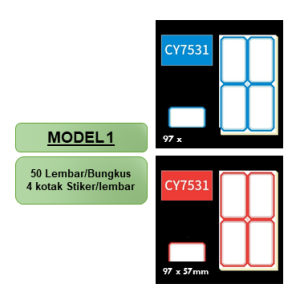 Stiker Label Kosong Untuk Nama Harga Barang Makanan Sticker Kertas Dengan Perekat Kuat