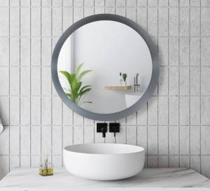 (โปรราคา พิเศษราคา Early Bird )  กระจกพลาสติกกลม MOYA PENNY 51x51 ซม. สีเทา 5.0   ( 8 ) สินค้าใหม่ คุณภาพดี