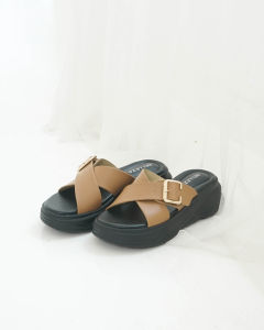 Sandal Wanita Wedges Silang Tinggi 5cm Size 36 - 41 Casual Selop Tidak licin Sandal Belleza Wedges Slop Birken Dunkenstock Sendal Platform Bellezza Kekinian Premium Terbaru - BELLEZA NALA