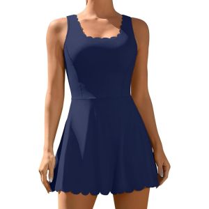 CHARMO Women Tennis Dress with Shorts Workout Golf Skirts with Pockets Athletic Dresses