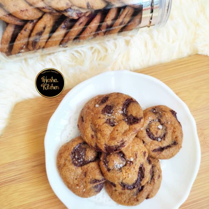 Sea Salt Belgian Chocolate Chip Cookies Less Sweet Crunchy Lazada