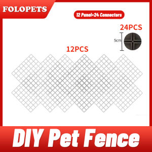 FOLOPETS DIY Pet Fence Dog Fence Panel 30cm*30cm Extendable Dog Cage Pet Cage Stackable Pet Cat Rabbit Cage Pet Fence