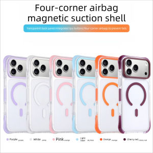 For iPhone 18 Pro Max Case Fashion Transparent Shockproof Protective Back Cover For Wireless Charging Phone Shell Funda