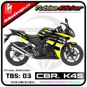Stiker Dekal Motor CBR K45 - Sticker Striping Decal Variasi Motor CBR.K45. TBS.03