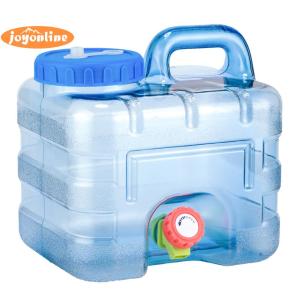 Outdoor Water Barrel Bucket Portable Picnic Water Tank Container w/ Faucet-7.5L/10L/15L