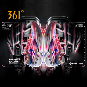 [20KM+] 361 Degrees Furious Future Full Palm Carbon Plate Racing Running Shoes Professional Marathon Running Shoes Mens Womens Sports Shoes