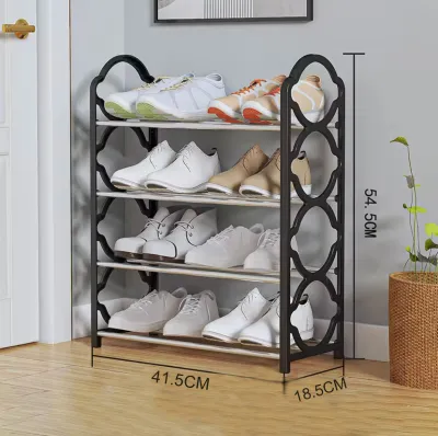4/5 layer plastic metal simple round shoe rack shoe cabinet student dormitory storager rack#XH006