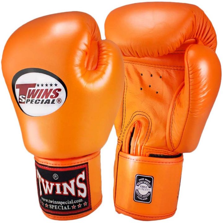 Twins Special Boxing Gloves BGVL 3 Orange 8 10 12 14 16 Oz Muay Thai 