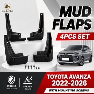 4Pcs Mud Flaps For Toyota Avanza 2022-2026 Matte Black Splash Guards With Screws Car Accessories